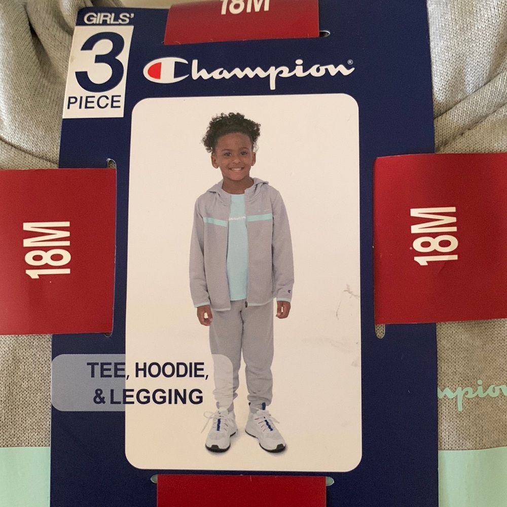 3 piece champion tee, hoodie, and legging